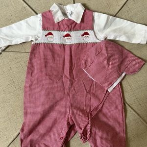 Petit Ami smocked Christmas Jon Jon